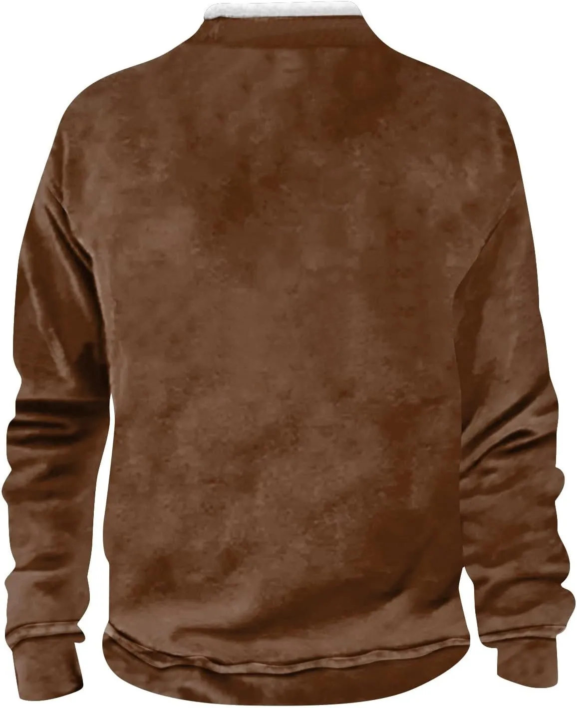 1/4 Zip Pullover Mens,Light Sherpa Fleece Lined Sweatshirt Vintage Pullover Tops With Elbow Patches Fall Shirts