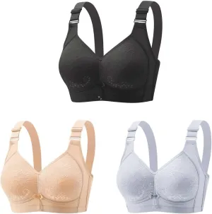 3Pcs Comfortable Bras for Women, New Wireless Bras with Support and Lift, Minimizer Bras Push Up Bralette Yoga Bras