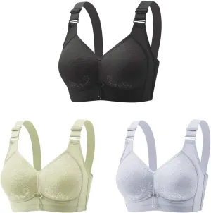3Pcs Comfortable Bras for Women, New Wireless Bras with Support and Lift, Minimizer Bras Push Up Bralette Yoga Bras