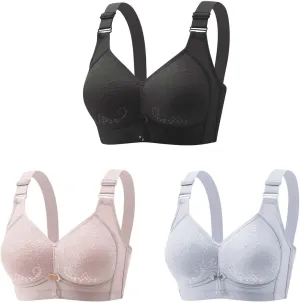 3Pcs Comfortable Bras for Women, New Wireless Bras with Support and Lift, Minimizer Bras Push Up Bralette Yoga Bras