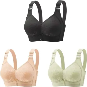 3Pcs Comfortable Bras for Women, New Wireless Bras with Support and Lift, Minimizer Bras Push Up Bralette Yoga Bras