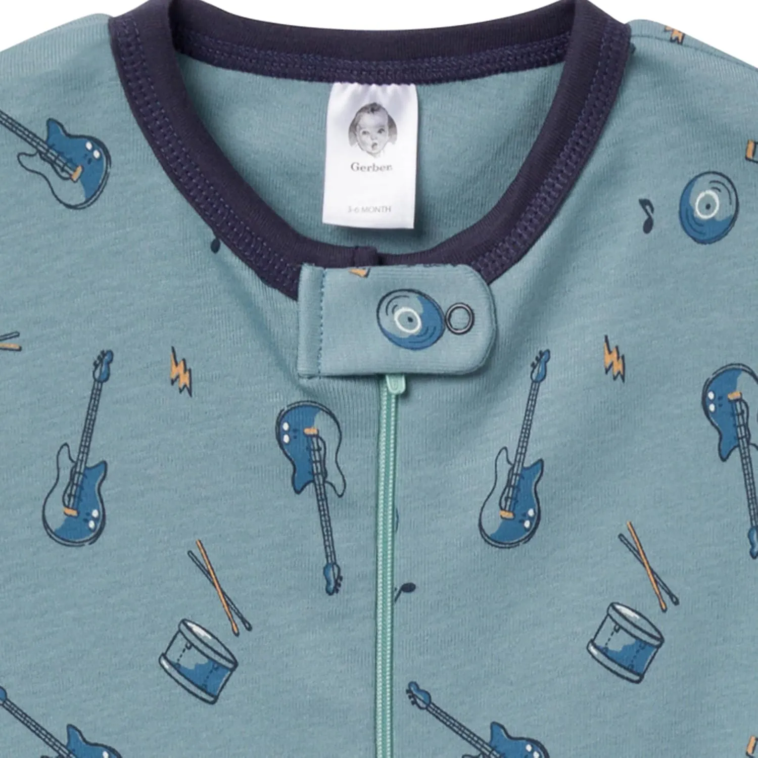 4-Pack Boys Safari Animals & Crab Snug Fit Footed Cotton Pajamas
