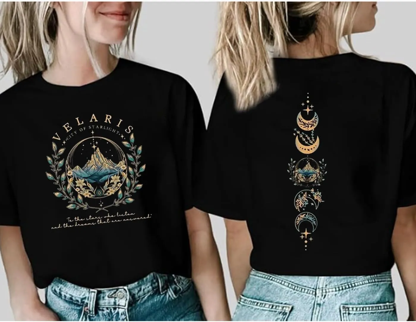 Acotar Velaris Shirt Women Acotar Night Court T Shirt Suriel Tea Co Funny Graphic Tee Casual Letter Print Shirt Tops