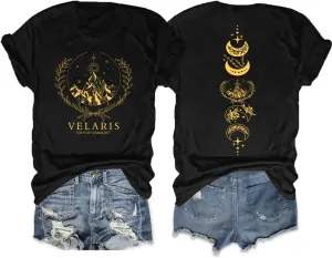 Acotar Velaris Shirt Women Acotar Night Court T Shirt Suriel Tea Co Funny Graphic Tee Casual Letter Print Shirt Tops