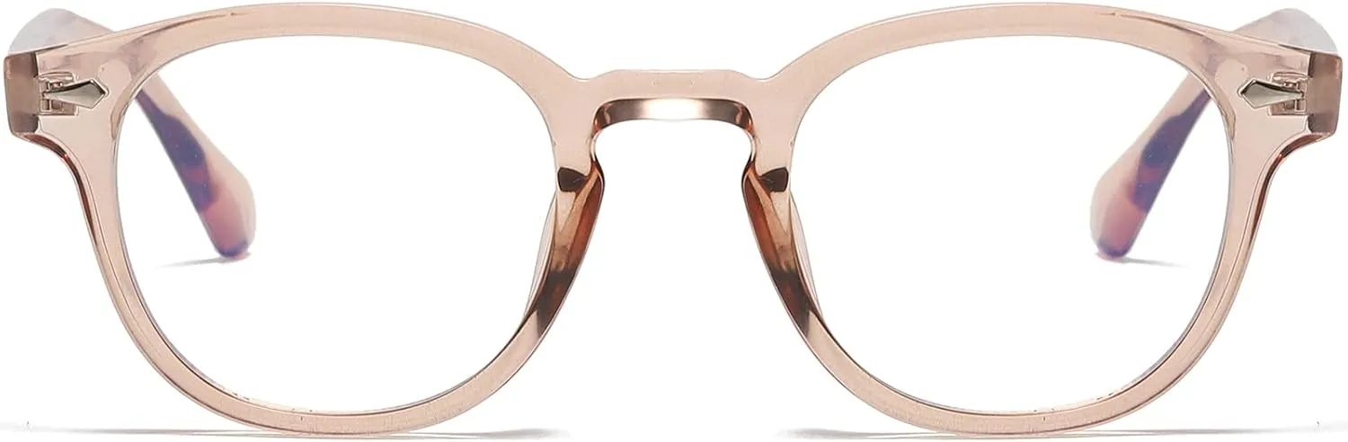 AIEYEZO Fashion Blue Light Glasses for Men Women Computer Blue Light Blocking Round Glasses