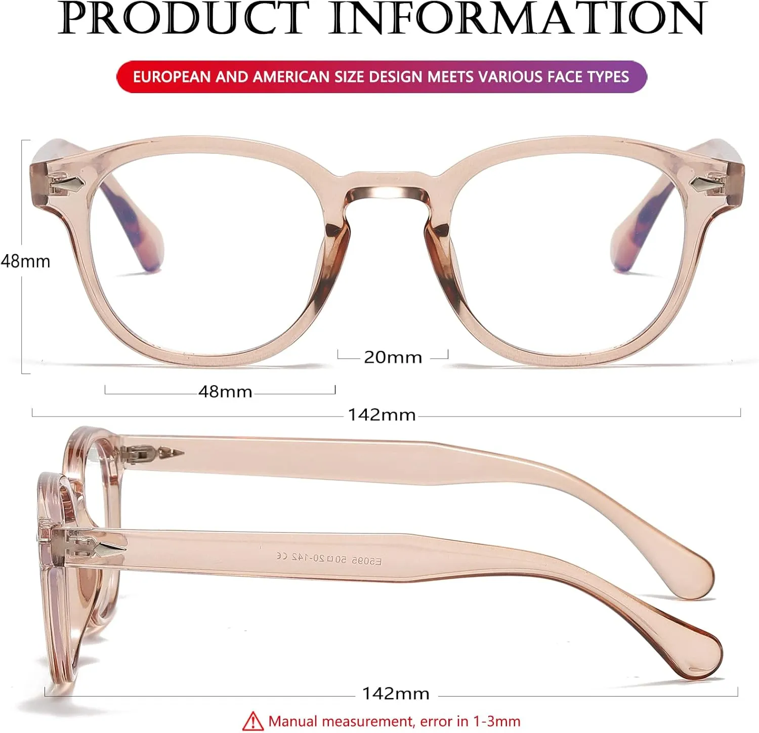 AIEYEZO Fashion Blue Light Glasses for Men Women Computer Blue Light Blocking Round Glasses
