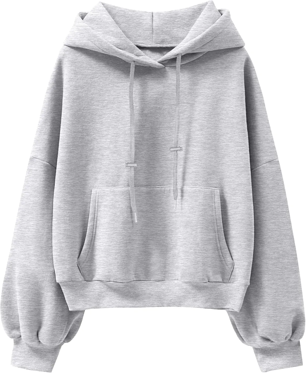 ANRABESS Womens Oversized Hoodies Lantern sleeve Fleece Sweatshirts 2024 Winter Loose Pullover Preppy Top Clothes