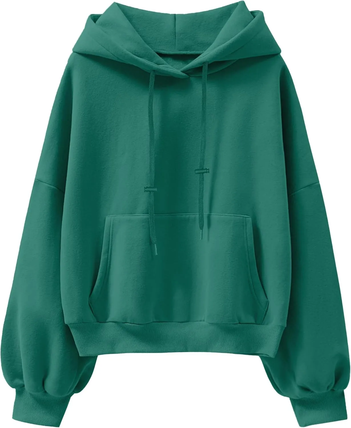 ANRABESS Womens Oversized Hoodies Lantern sleeve Fleece Sweatshirts 2024 Winter Loose Pullover Preppy Top Clothes