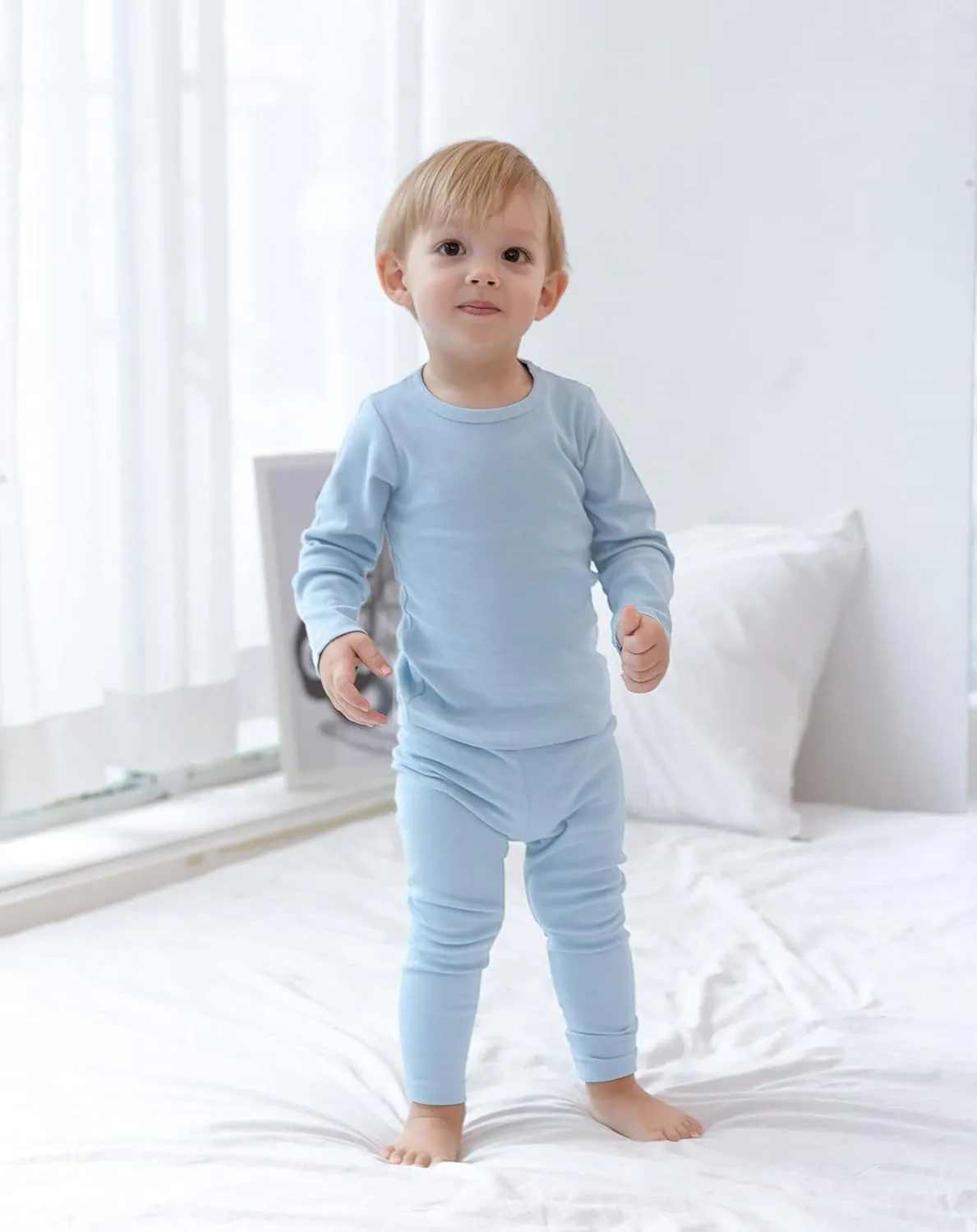 AVAUMA Baby Boys Girls Pajama Set Kids Toddler Snug fit Basic Cotton Sleepwear pjs for Daily