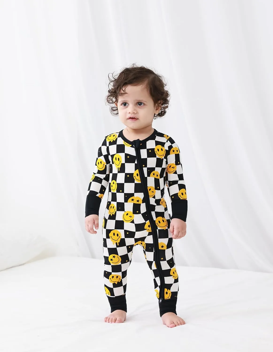 Baby Zippered Rompers Newborn Pajamas Sleepers Long Sleeve Jumpsuits Infant Zipper Romper-Viscose from Bamboo
