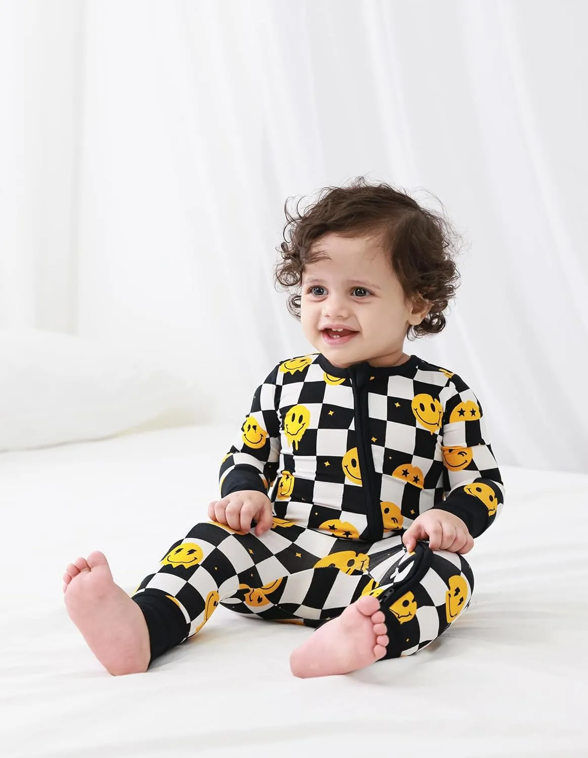 Baby Zippered Rompers Newborn Pajamas Sleepers Long Sleeve Jumpsuits Infant Zipper Romper-Viscose from Bamboo