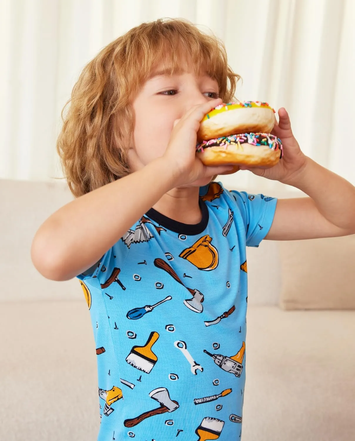 Bamboo Viscose Toddler Animal Pajamas Boys Girls Kids Cool Short Summer 12M-8Y Snug fit Pjs Set 2pcs