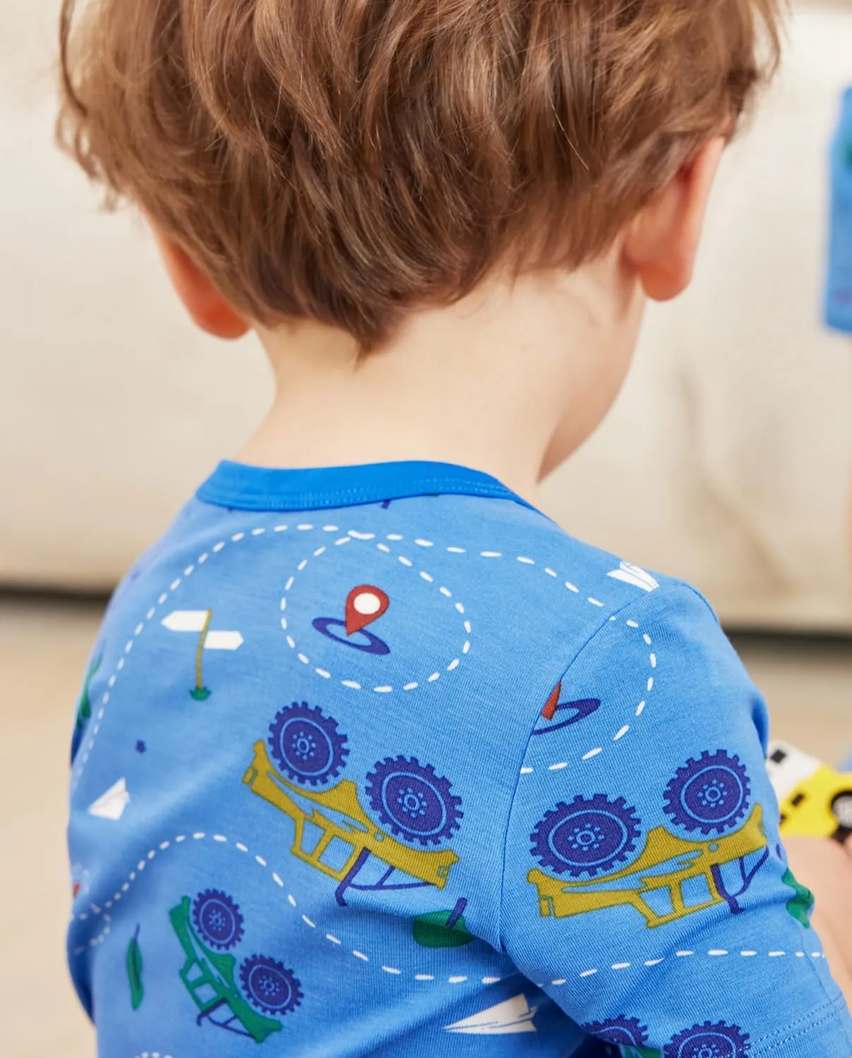 Bamboo Viscose Toddler Car Pajamas Boys Girls Kids Short Cool Summer 12M-8Y Snug fit Pjs Set 2pcs