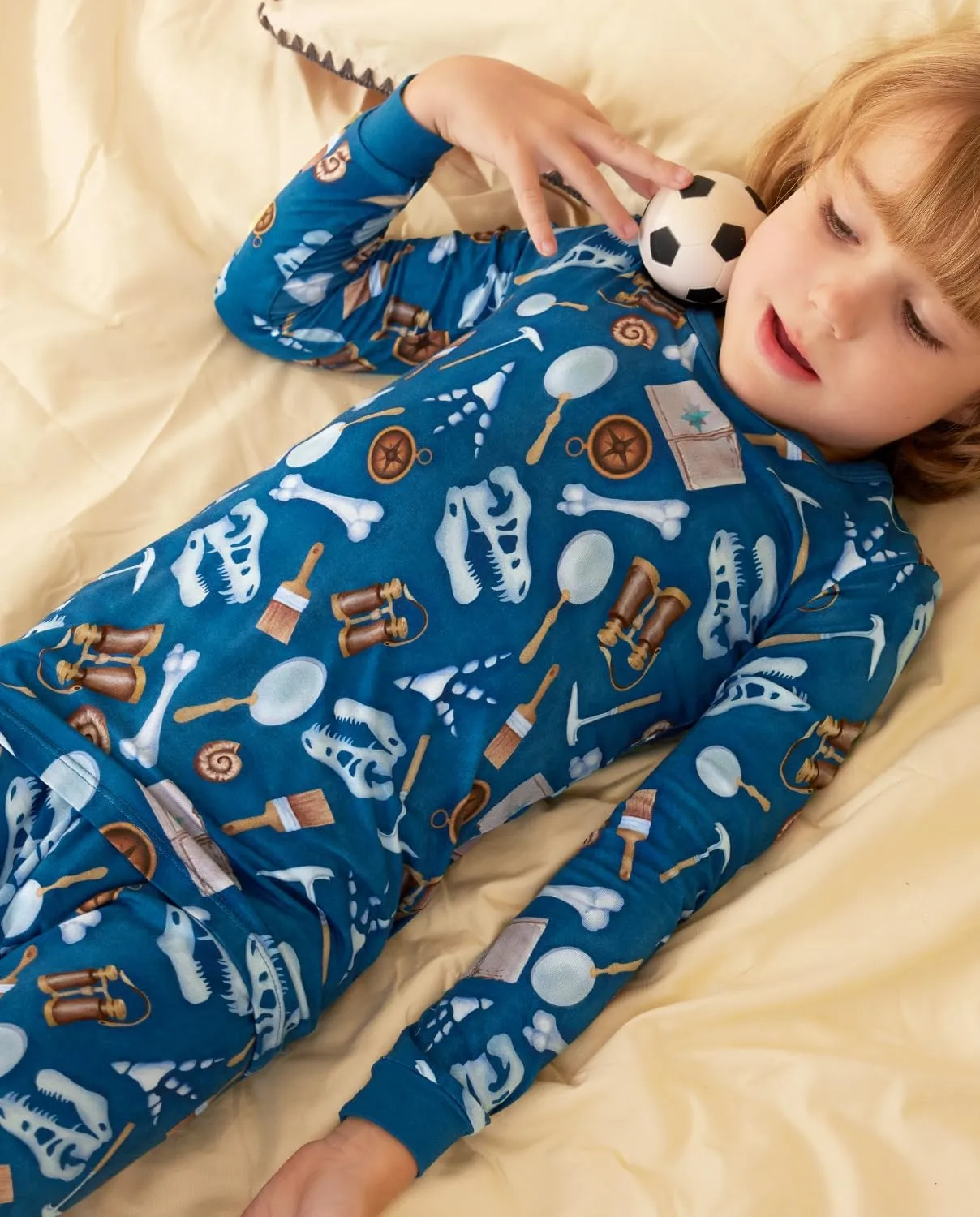 Bamboo Viscose Toddler Pajamas Boys Girls Baby Animal Pjs Sets 12M-8Y Kids 2pcs Long-Sleeve Snug fit Sleepwear