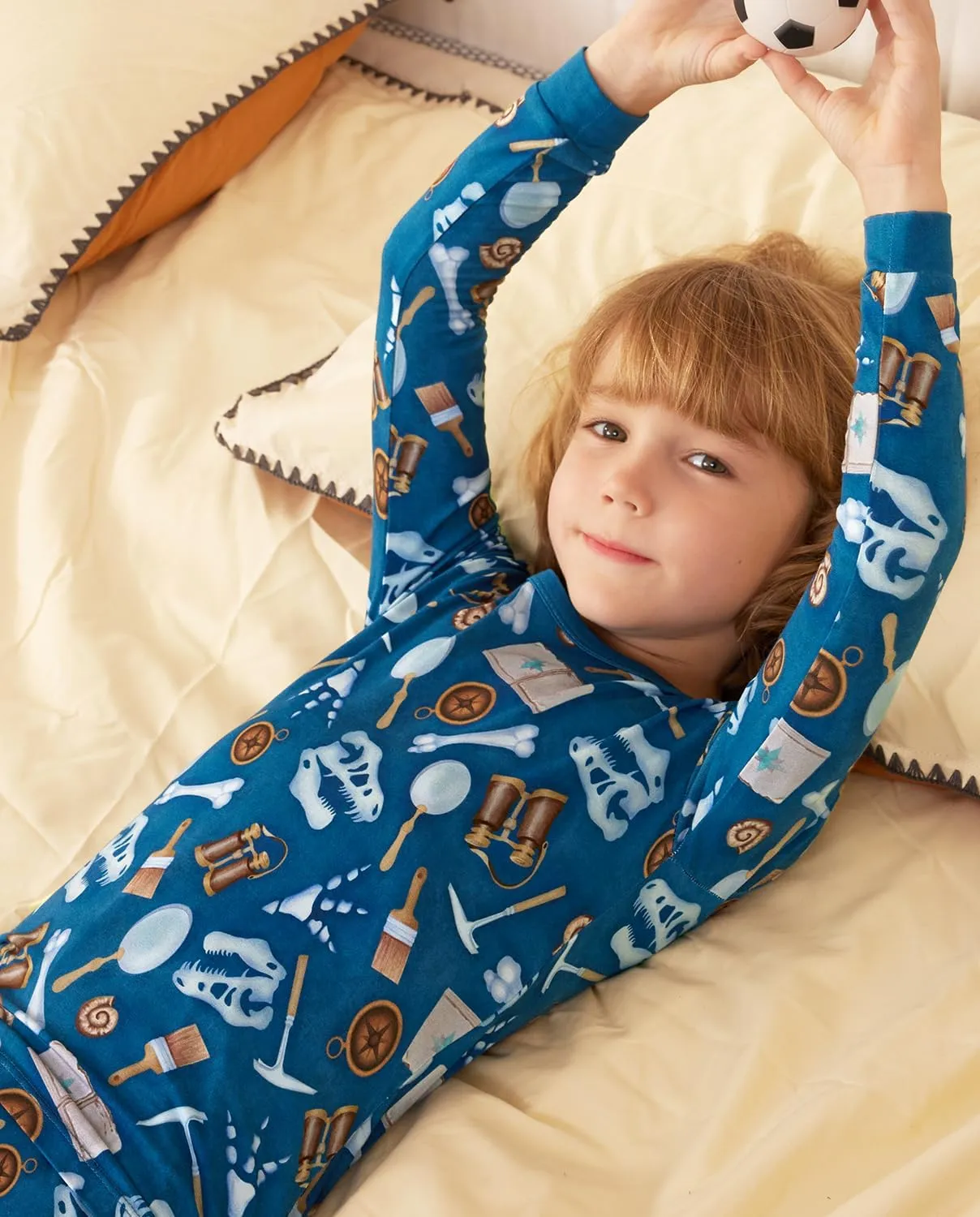 Bamboo Viscose Toddler Pajamas Boys Girls Baby Animal Pjs Sets 12M-8Y Kids 2pcs Long-Sleeve Snug fit Sleepwear