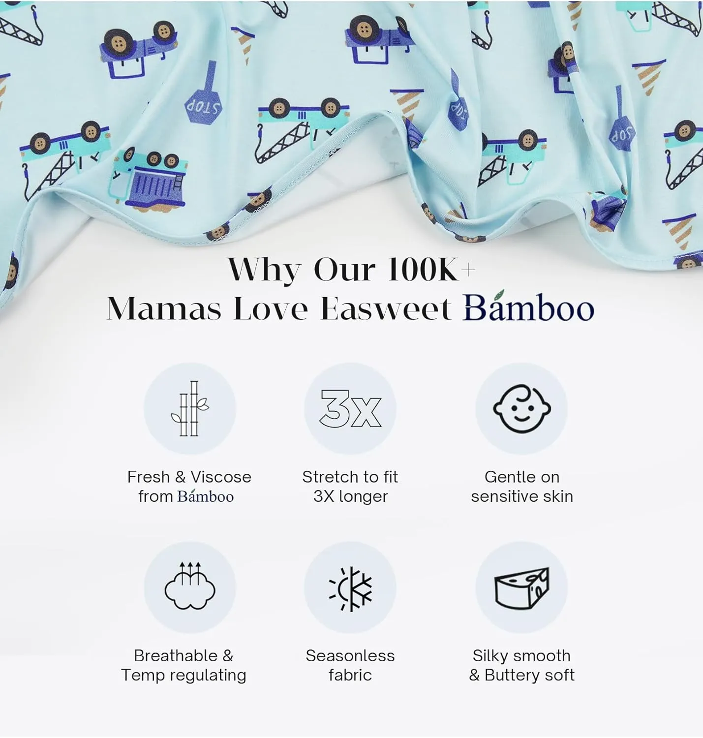 Bamboo Viscose Zipper Pajamas Baby Convertible Footie Pajama for Boys Girls, Snug Fit Baby Sleeper