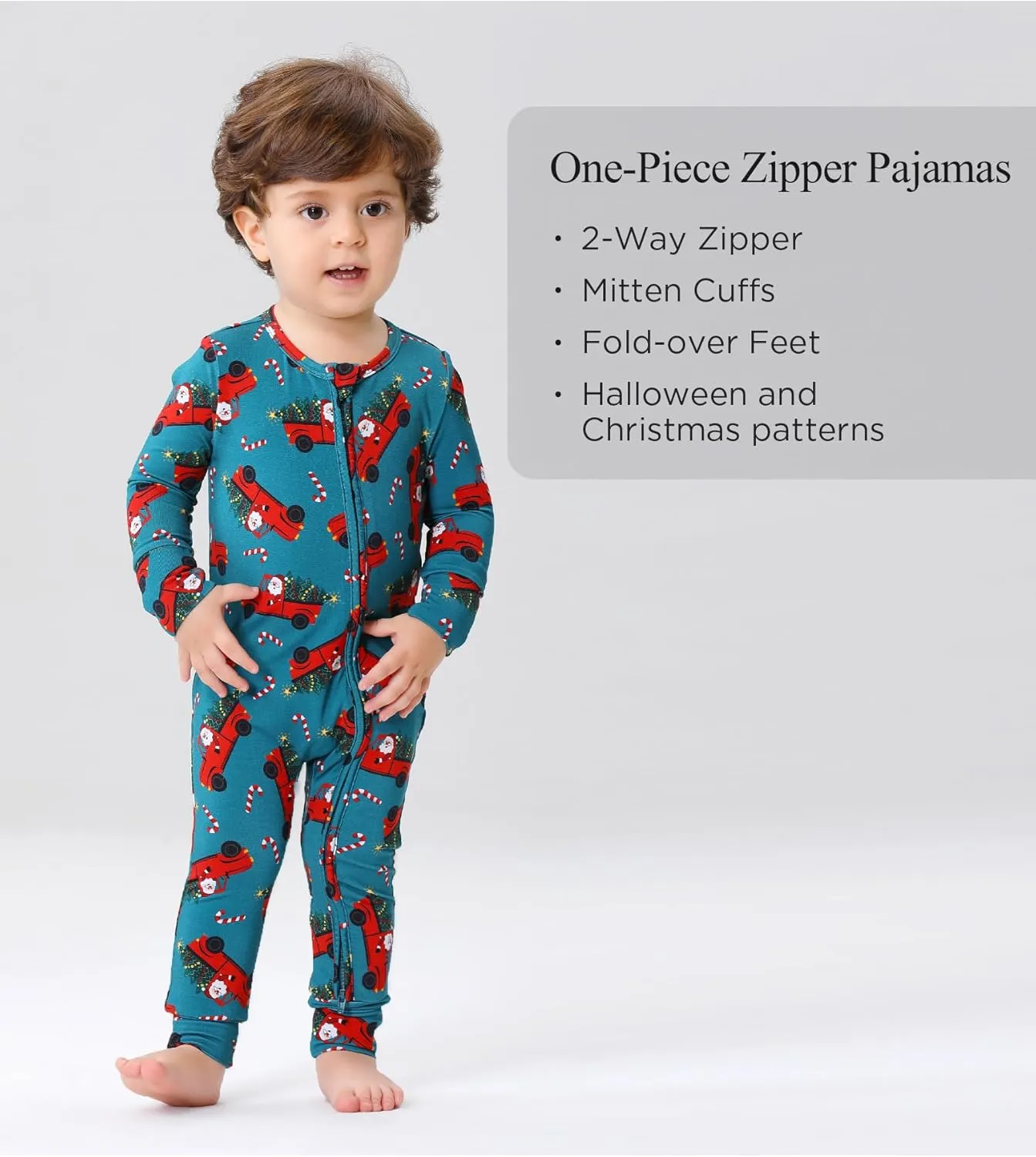 Bamboo Viscose Zipper Pajamas Baby Convertible Footie Pajama for Boys Girls, Snug Fit Baby Sleeper
