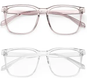 Blue Light Blocking Glasses Oversized Square Computer Glasses Anti Blue Light for Women Men
