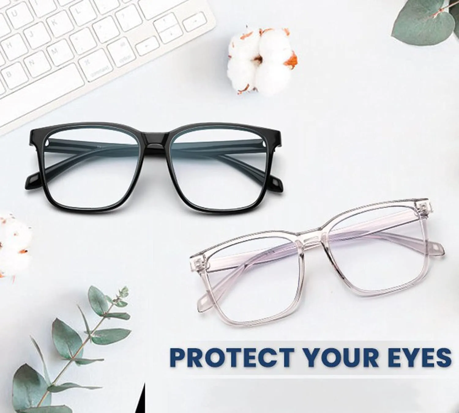 Blue Light Blocking Glasses Oversized Square Computer Glasses Anti Blue Light for Women Men