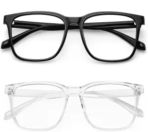 Blue Light Blocking Glasses Oversized Square Computer Glasses Anti Blue Light for Women Men