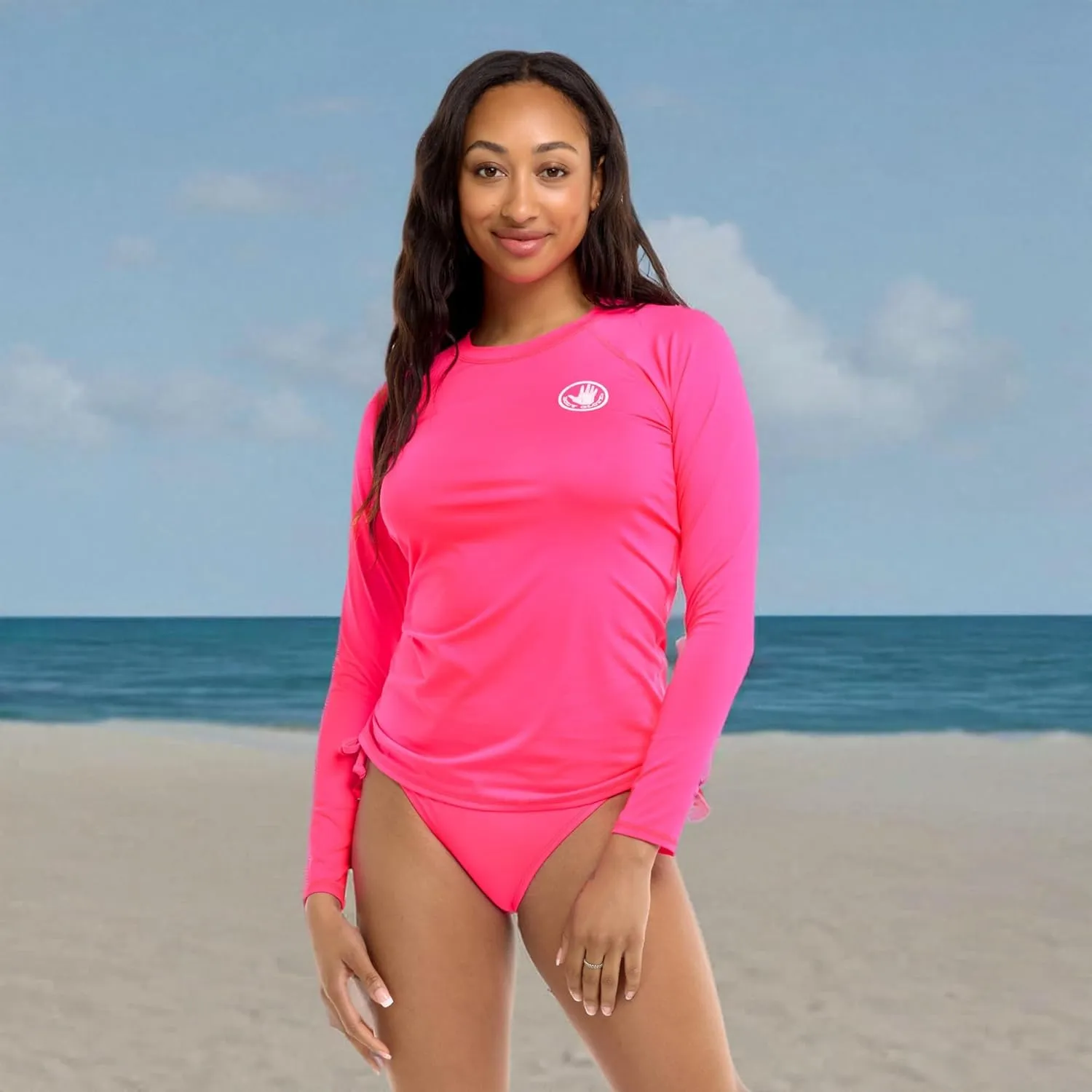Body Glove Women's Standard Sleek Long Sleeve Rashguard with UPF 50