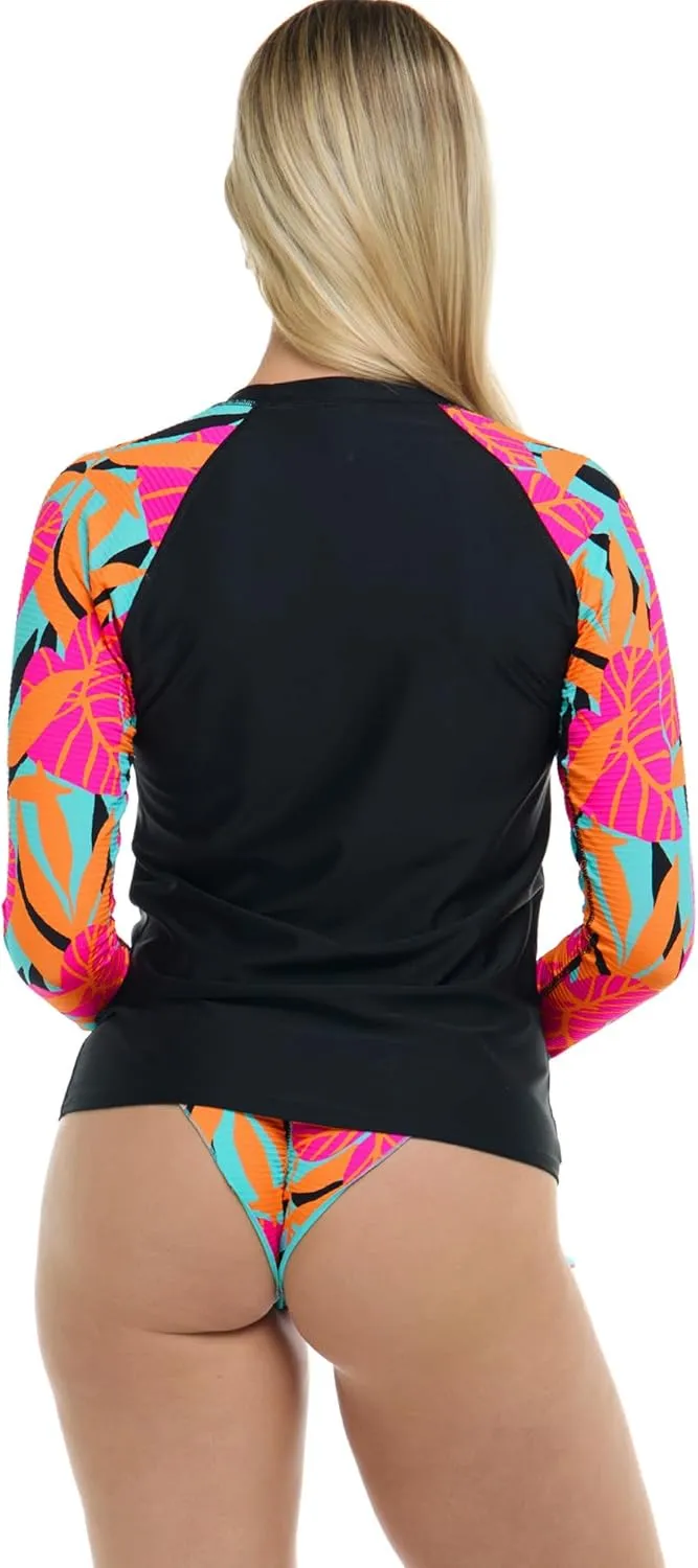 Body Glove Women's Standard Sleek Long Sleeve Rashguard with UPF 50
