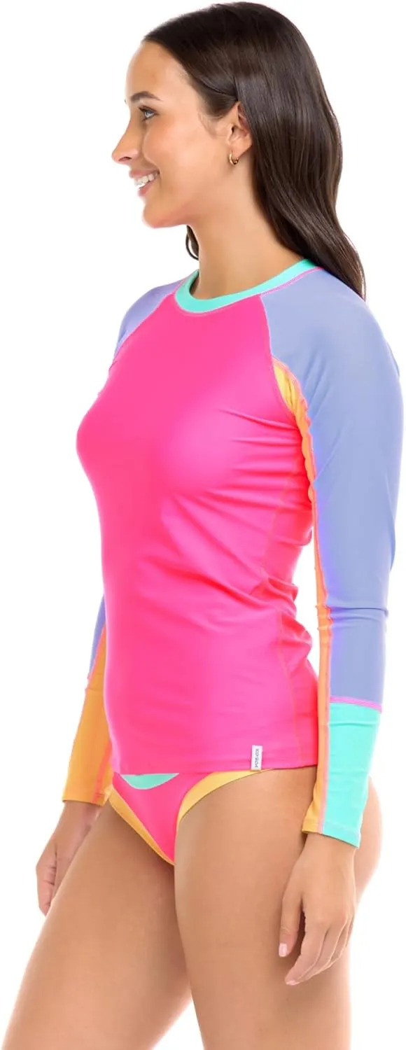 Body Glove Women's Standard Sleek Long Sleeve Rashguard with UPF 50