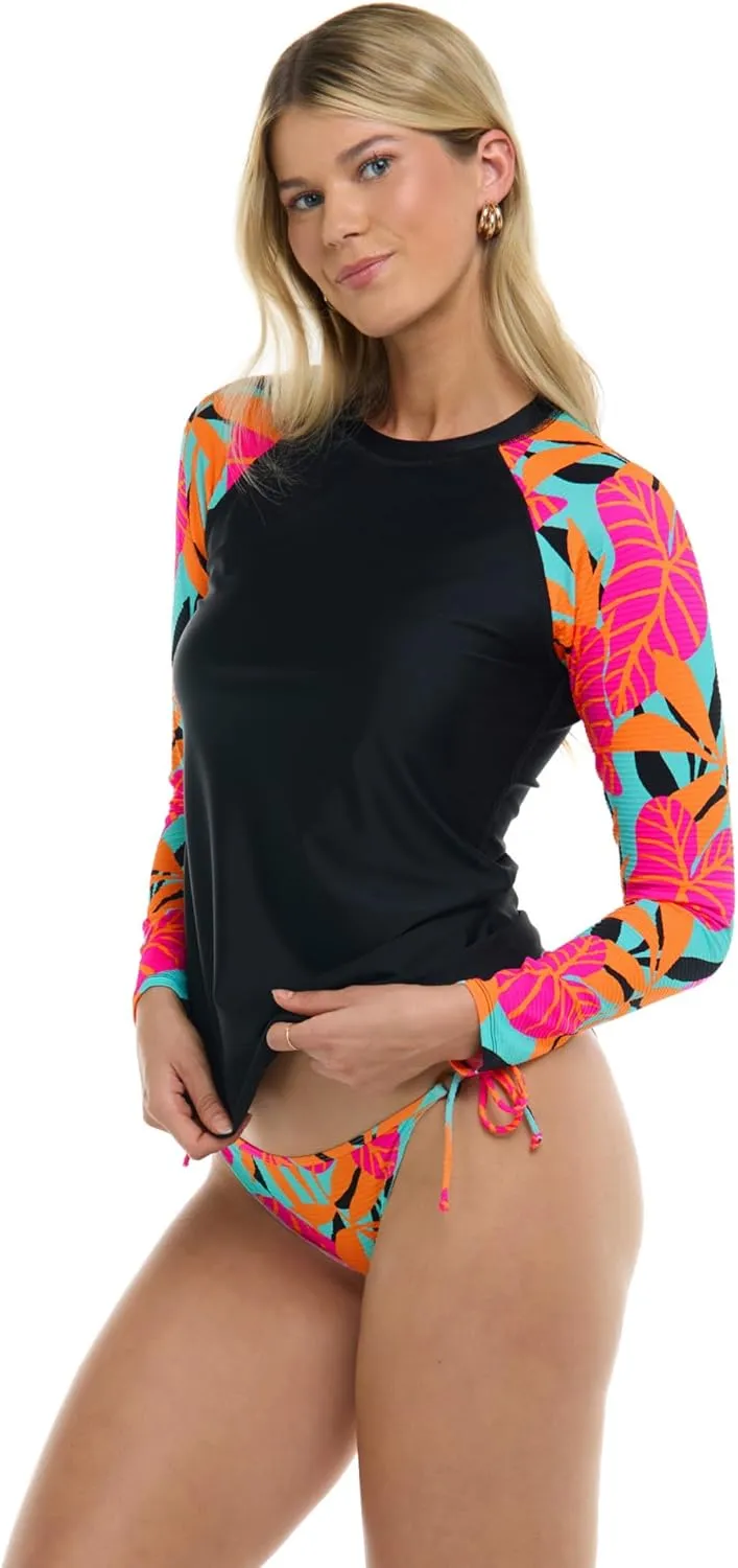 Body Glove Women's Standard Sleek Long Sleeve Rashguard with UPF 50