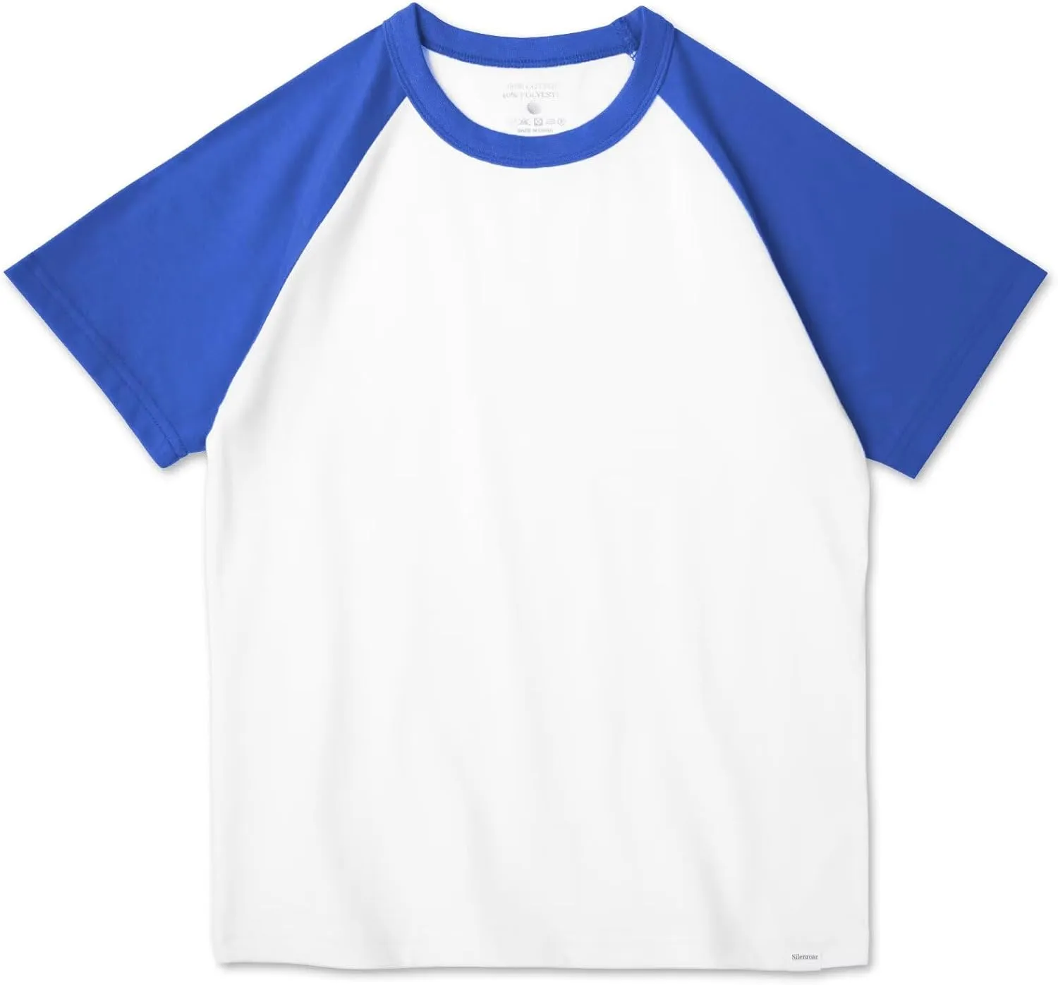 Boys Tshirt Raglan Short Sleeve Shirt Color Block Cotton Blend Basic Tees Breathable Baseball T-Shirts Light Weight