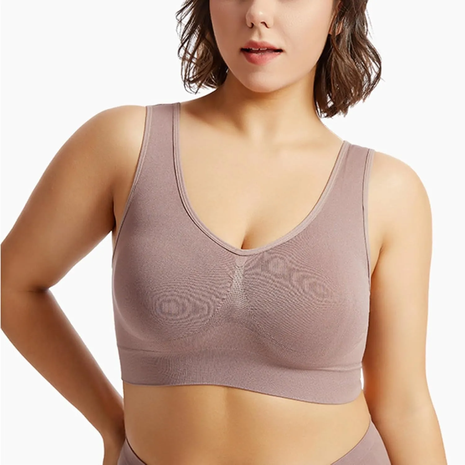 Breathable Sports Bras for Women 2025 Cooling Mesh Comfort Wireless Bra Solid Color Lift Up Air Bra Active Yoga Bra
