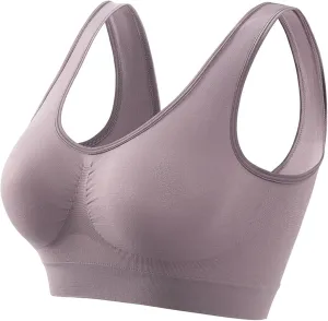 Breathable Sports Bras for Women 2025 Cooling Mesh Comfort Wireless Bra Solid Color Lift Up Air Bra Active Yoga Bra
