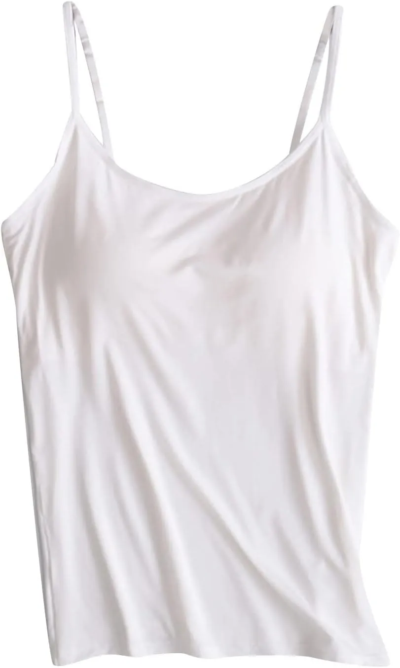Built in Bra Tank Top Women's 3 PC Crop Tops High Stretchy Cozy Yoga Workout Comfy Lounge Tanks Athletic Undershirt