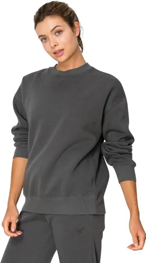 Cali1850 Women's Cloud Nine Fleece Crew Sweatshirt – Relaxed Boyfriend Fit, Ribbed Neck, Cuffs and Hem
