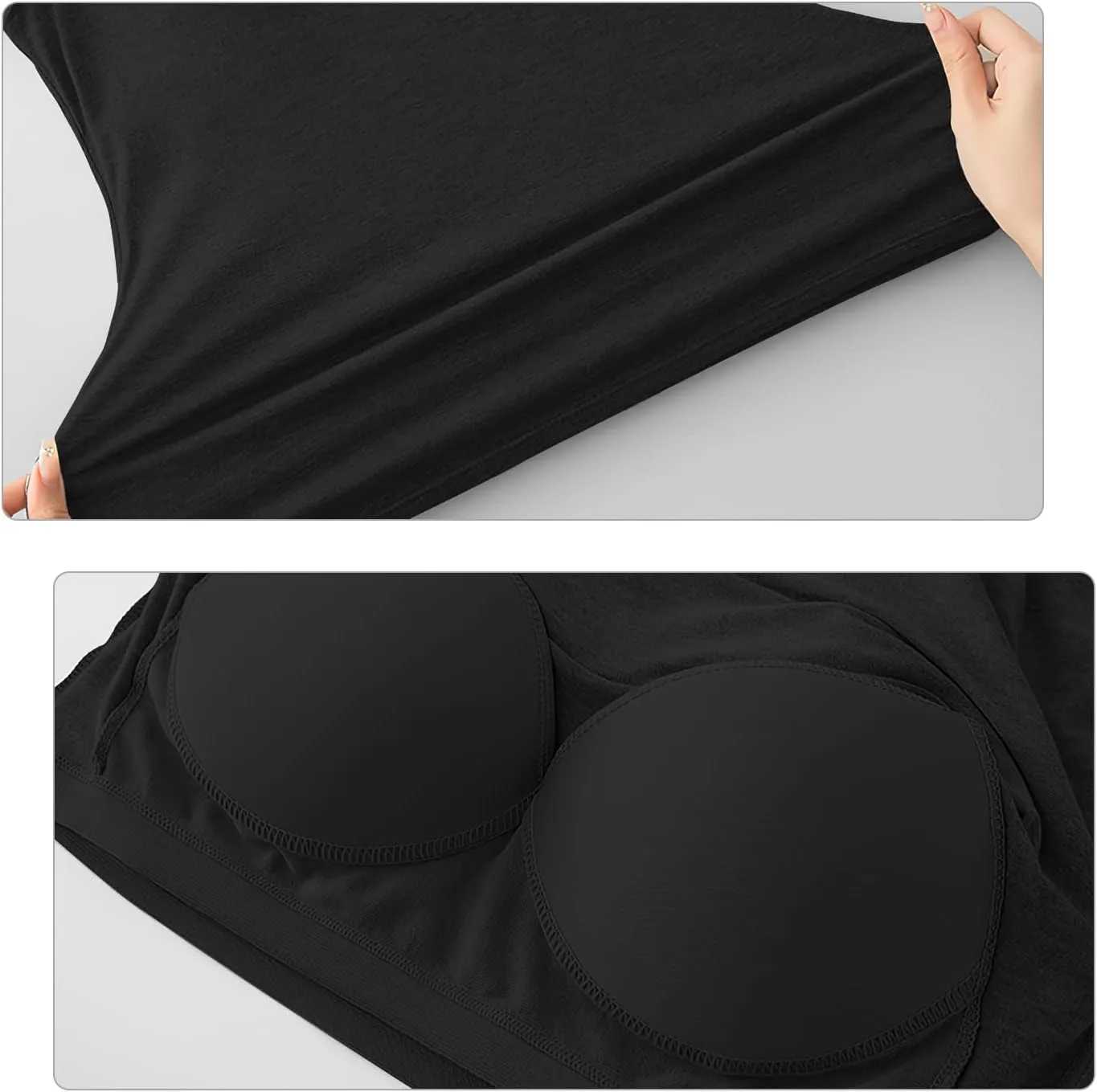 Camisole Tops for Women Built in Bra Spaghetti Strap Workout Yoga Shirts Basic Padded Tank Tops ，Summer New Camisole