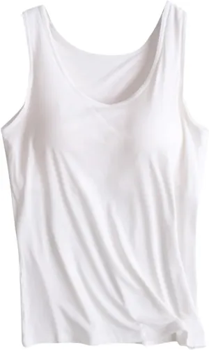 Camisole Tops for Women Running Sports Racerback Bras Plus Size Comfy Tank Tops Sleeveless Tanks with Built in Bra