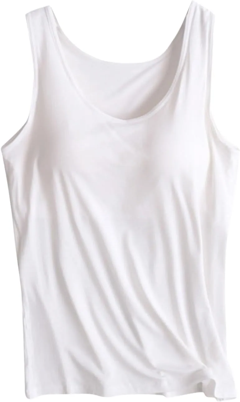 Camisole Tops for Women Running Sports Racerback Bras Plus Size Comfy Tank Tops Sleeveless Tanks with Built in Bra