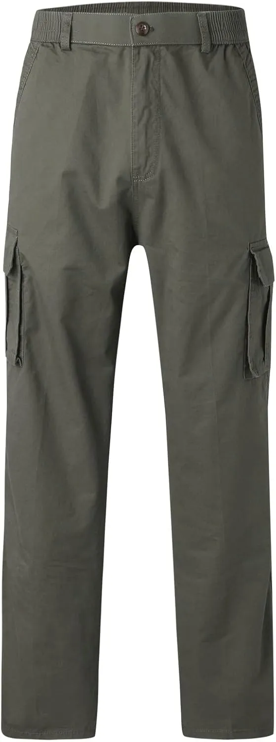 Cargo Pants for Men Relaxed Fit Joggers Solid Corduroy Multi Pockets Straight Work Pants High Street Mens Sweatpants