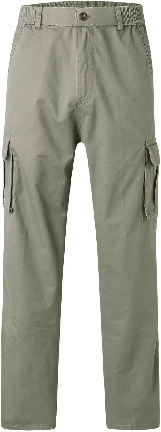 Cargo Pants for Men Relaxed Fit Joggers Solid Corduroy Multi Pockets Straight Work Pants High Street Mens Sweatpants