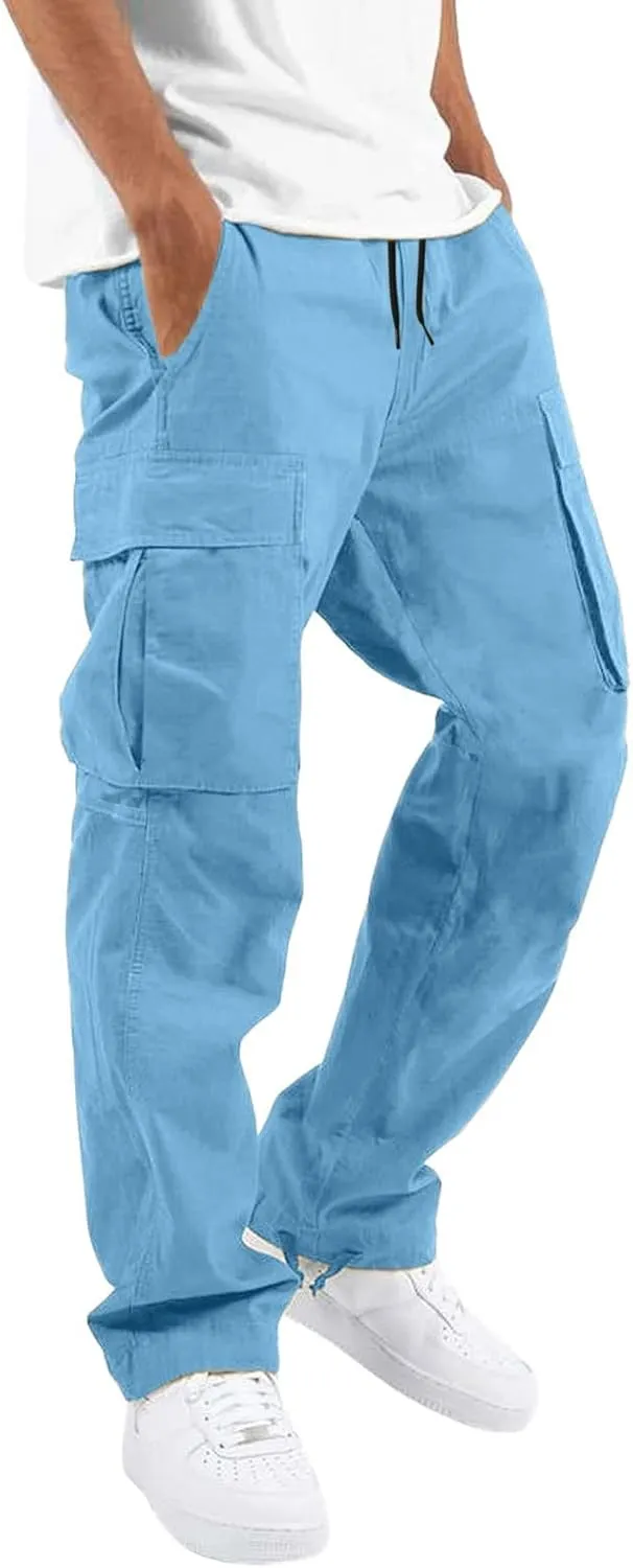 Cargo Sweatpants for Men Mens Lounge Pants Athletic Pants for Men Mens Autumn and Winter High Street Fashion Leisure