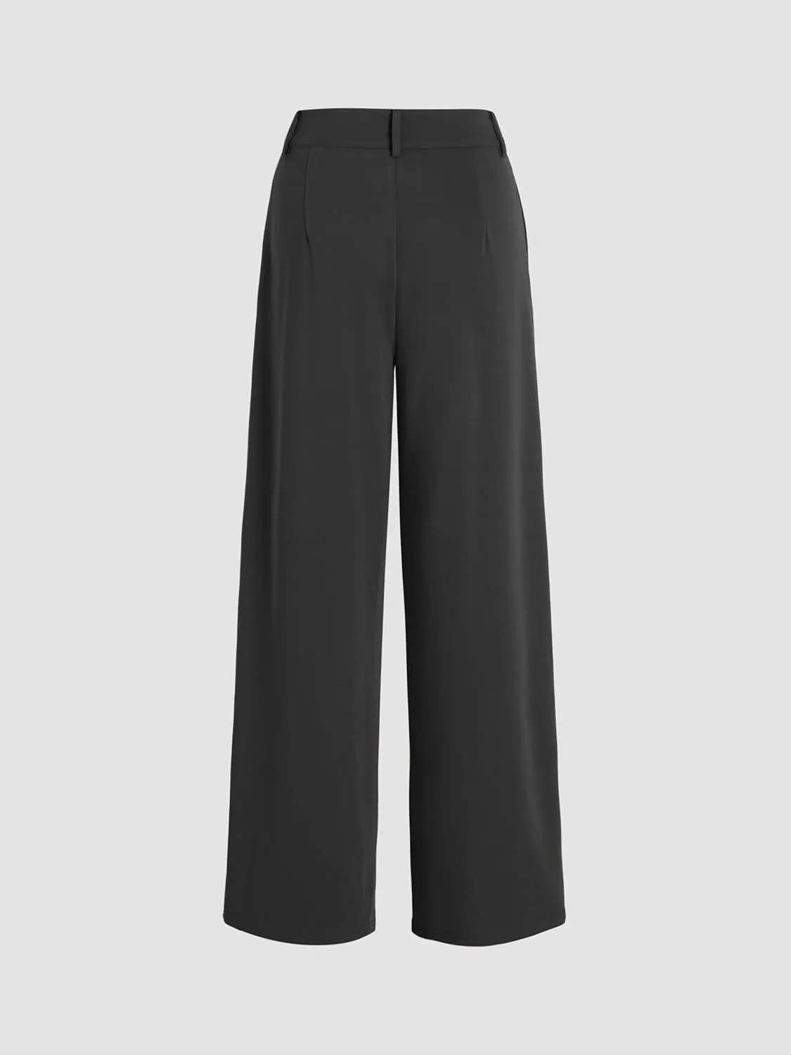 CIDER Solid Wide Leg Trousers