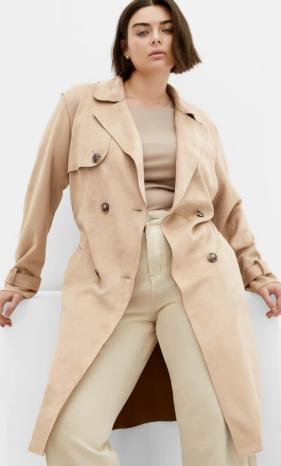 City Chic Women's Plus Size Coat-Cornwall Trench