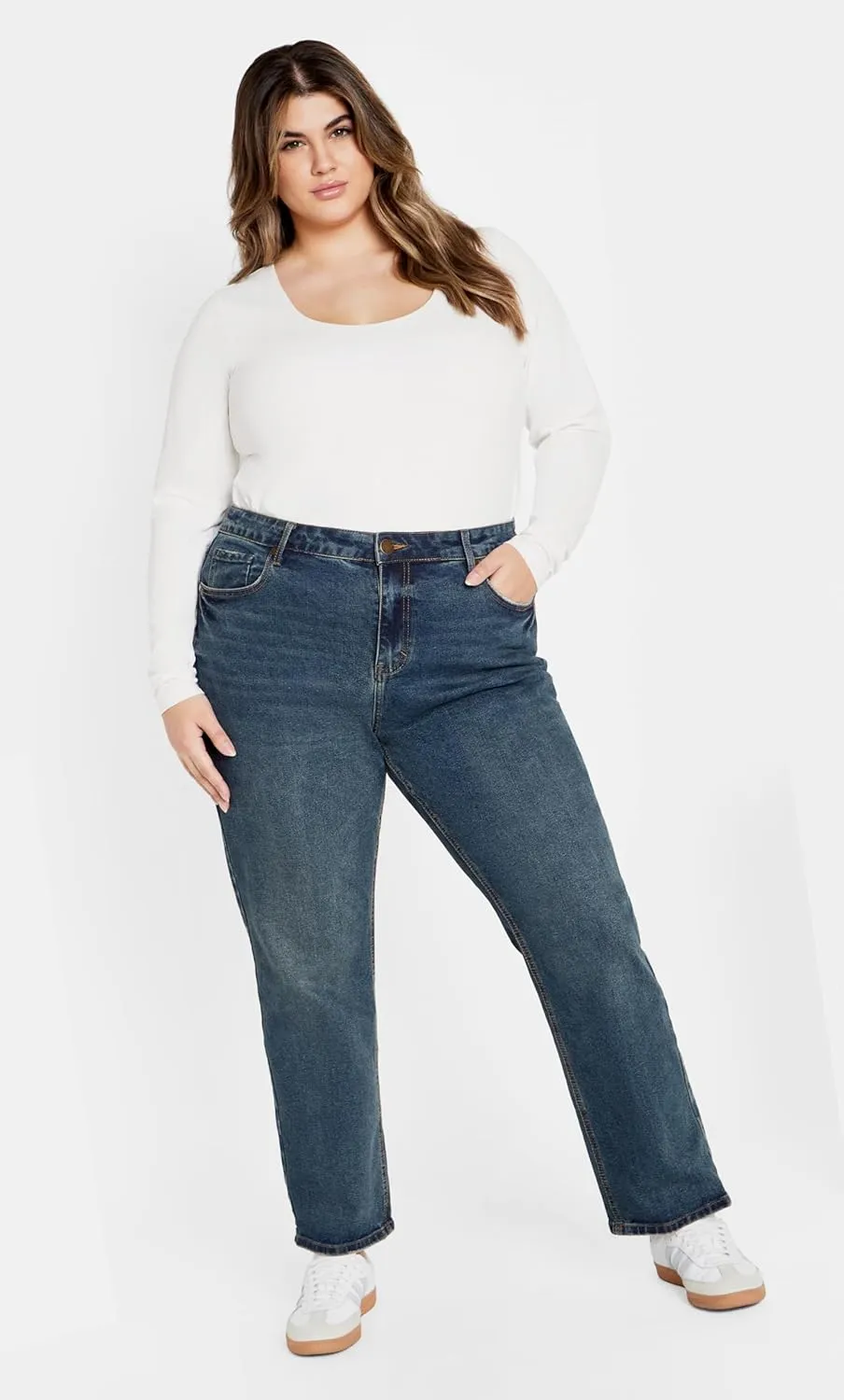 City Chic Women's Plus Size Jean Amira Straight
