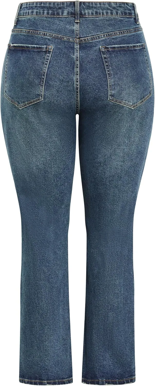 City Chic Women's Plus Size Jean Amira Straight
