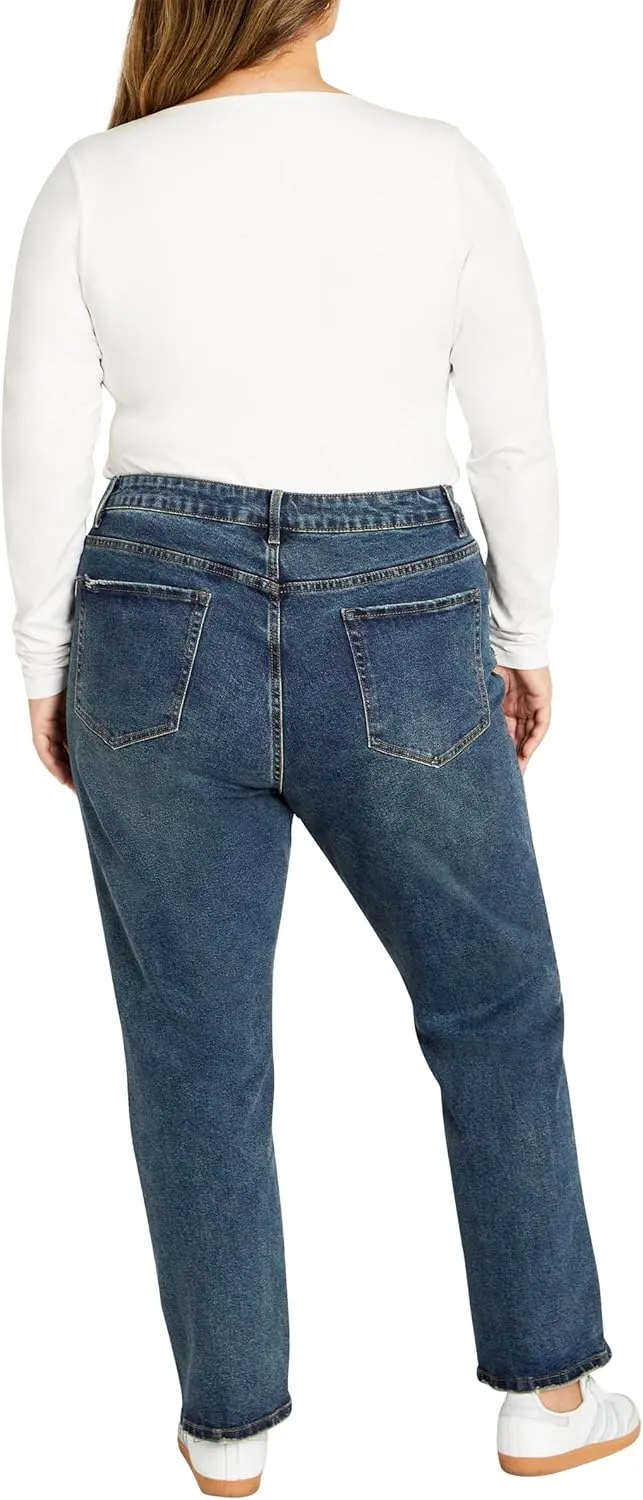 City Chic Women's Plus Size Jean Amira Straight