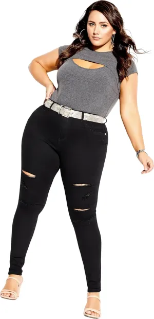 City Chic Women's Rock N Roll Skinny Jean
