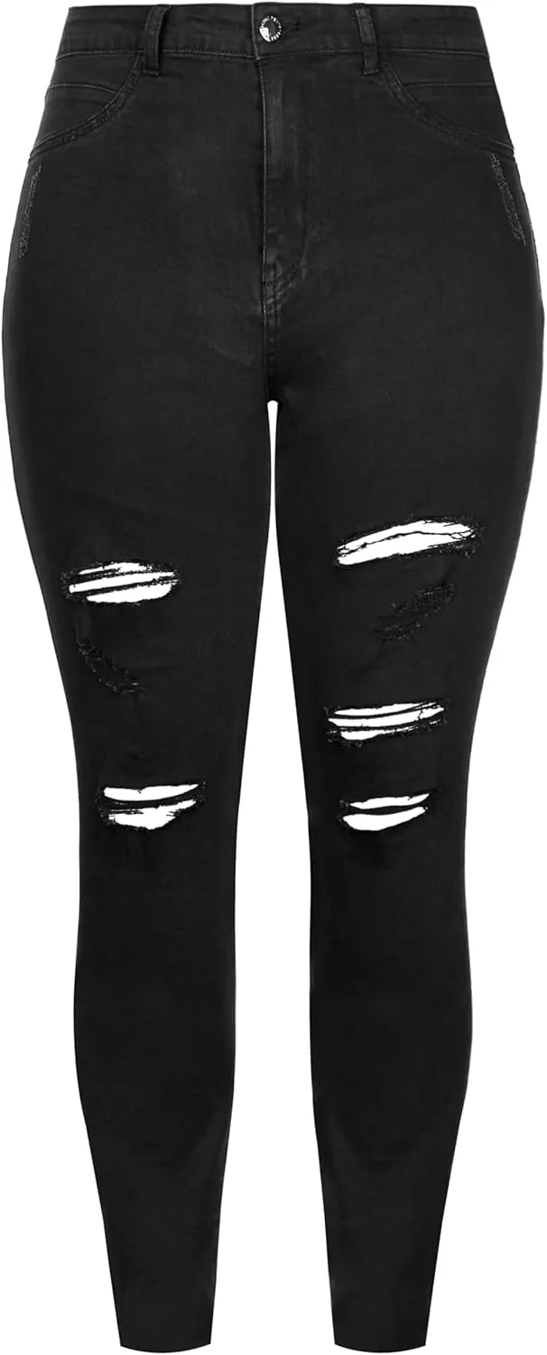 City Chic Women's Rock N Roll Skinny Jean