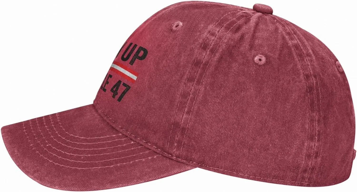 Clean Up On Aisle 47 Impeach 47 Baseball Cap Trucker Cap for Men Wemen
