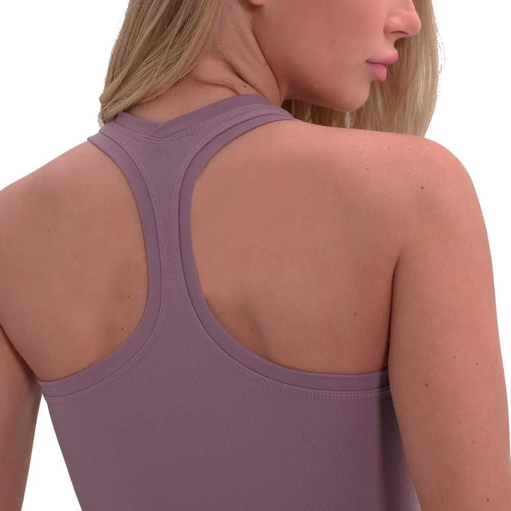 coastal rose Women's Longline Sports Bra Medium Support Yoga Bras Racerback Running Tank Tops