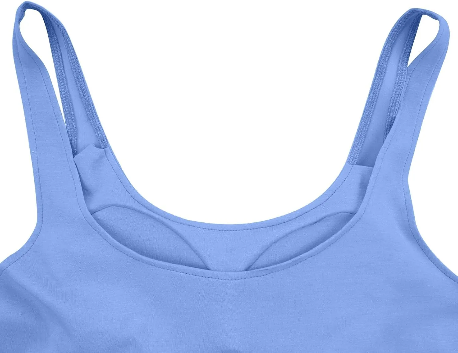 Cotton Shelf Bra Camisole Tops for Women Round Neck Comfy Y2K Vest Summer Layering Tank Summer Outfits Cami Shirt