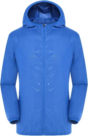 CRNTCEM Men's UPF 50  Light Jacket Hooded Long Sleeve Thin Section Rash Guard Outdoor Bike Hiking Fishing Performance Outwear